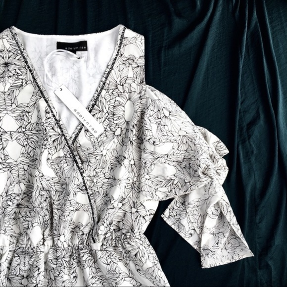 Adelyn Rae "Jasmine" Illustrated Floral Romper - Picture 4 of 8